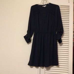Navy blue dress with pockets